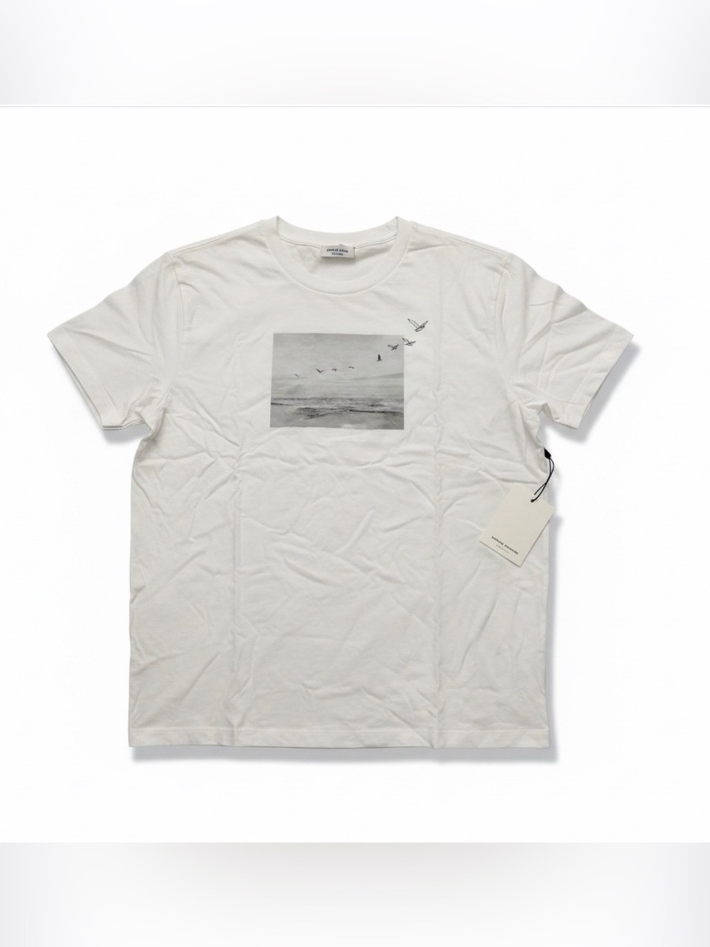 The Spiritual Gangster Gentle Sea Boyfriend Tee with seagull graphic size Med